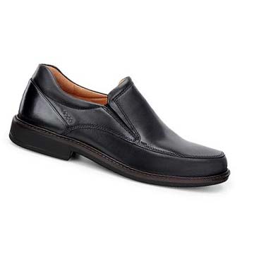 Men's Ecco Holton Apron Toe Slip On Dress Shoes Black | SG 518GSO